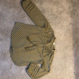 Mason and Belle Green and Gold Fleck Blouse